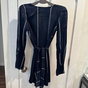 Faithfull the brand blue striped mini dress size 2